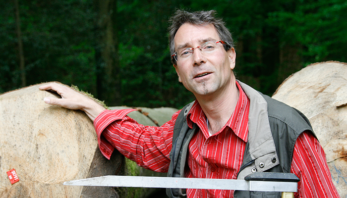 Sur la photo vous pouvez voir la tête du commerce du bois de grues, Andreas Krane